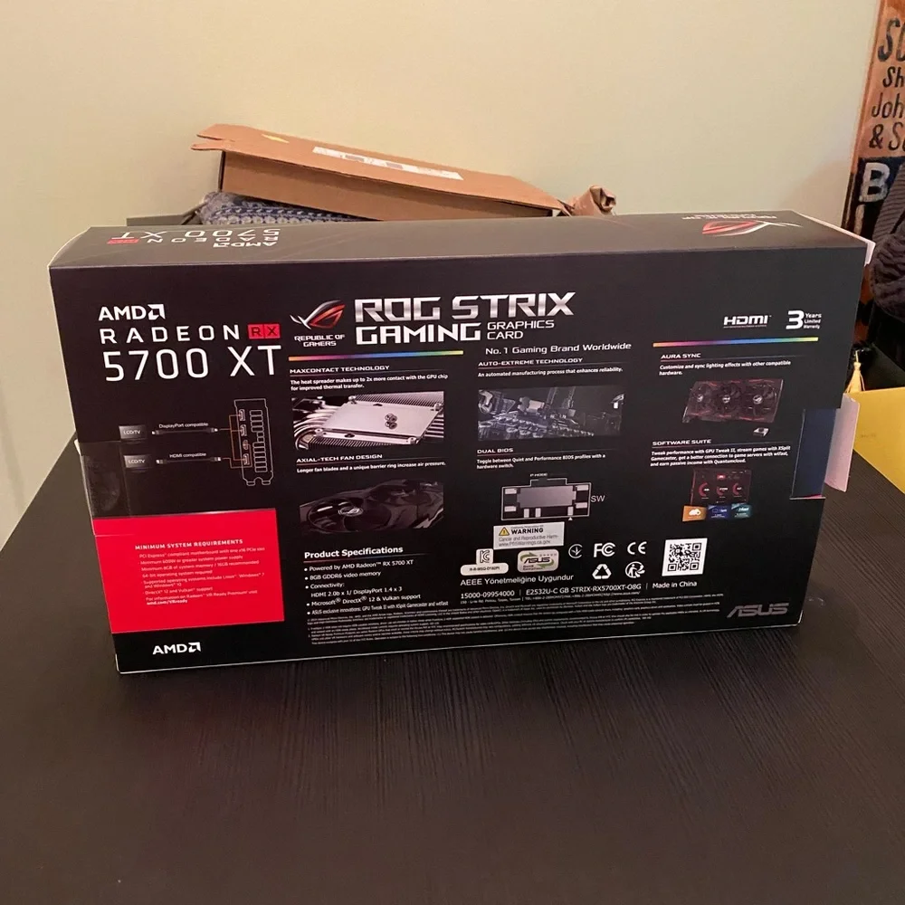 ASUS ROG Strix Gaming Radeon RX 5700 XT OC 8GB GDDR6 Graphics Card